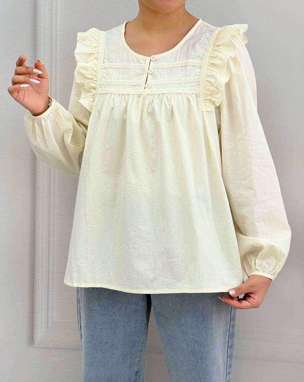 شومیز-بالا-چین-عروسکی-مدل-3-کد-3846