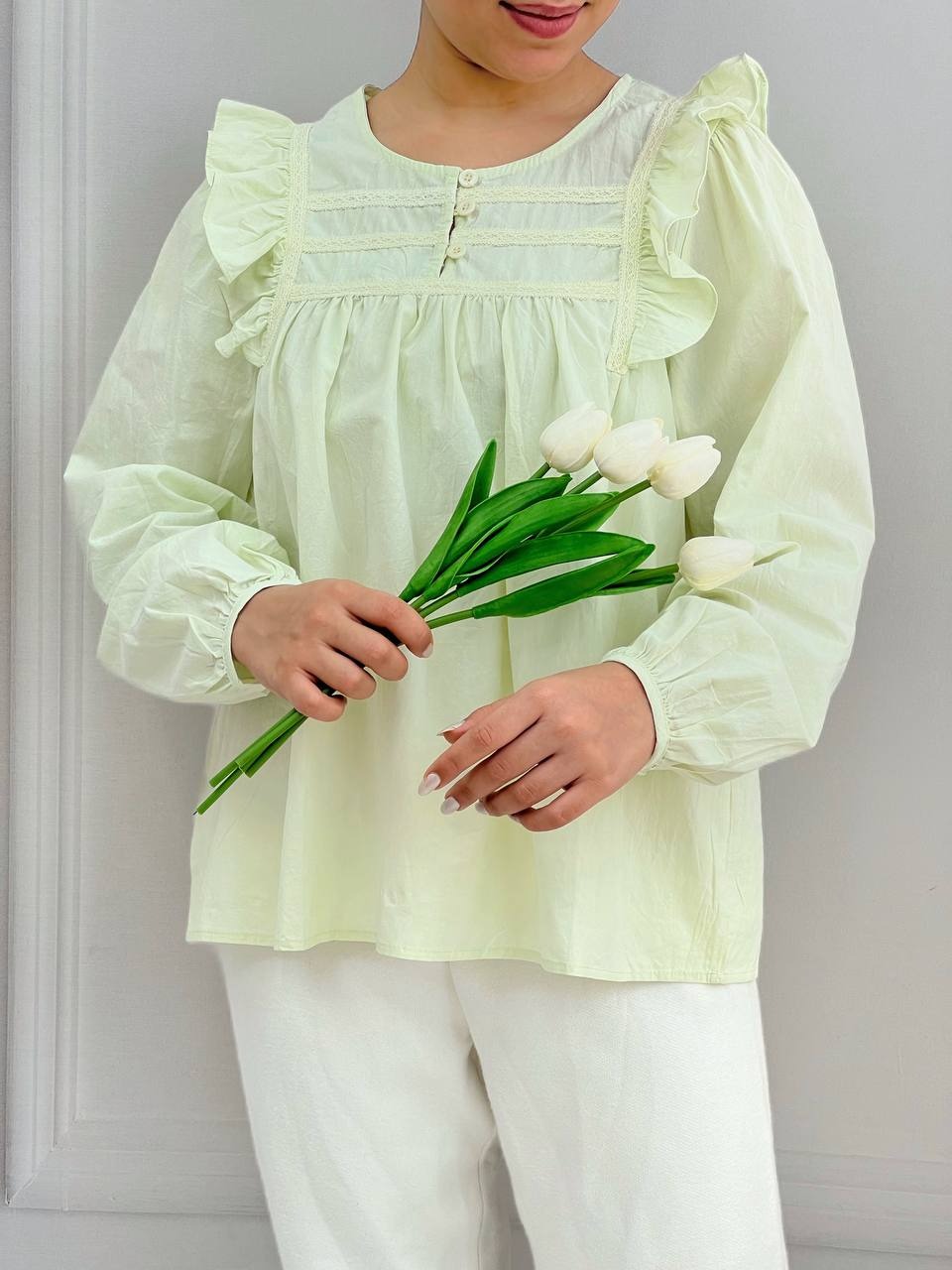 شومیز-بالا-چین-عروسکی-مدل-3-کد-3846