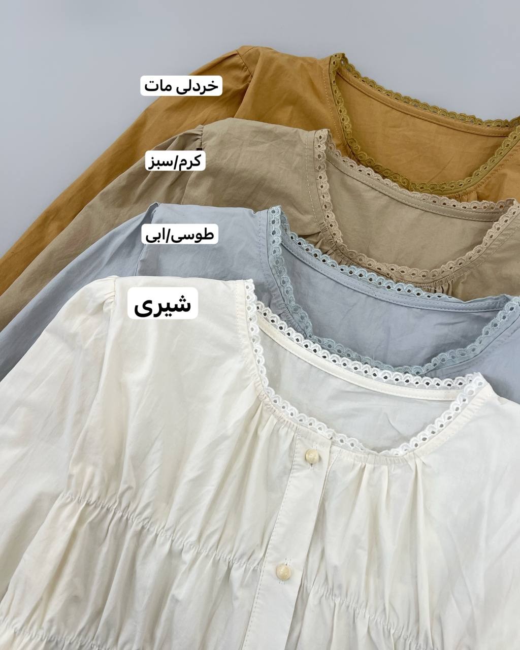 شومیز-جلو-دکمه-نوار-دوزی-کد-4576