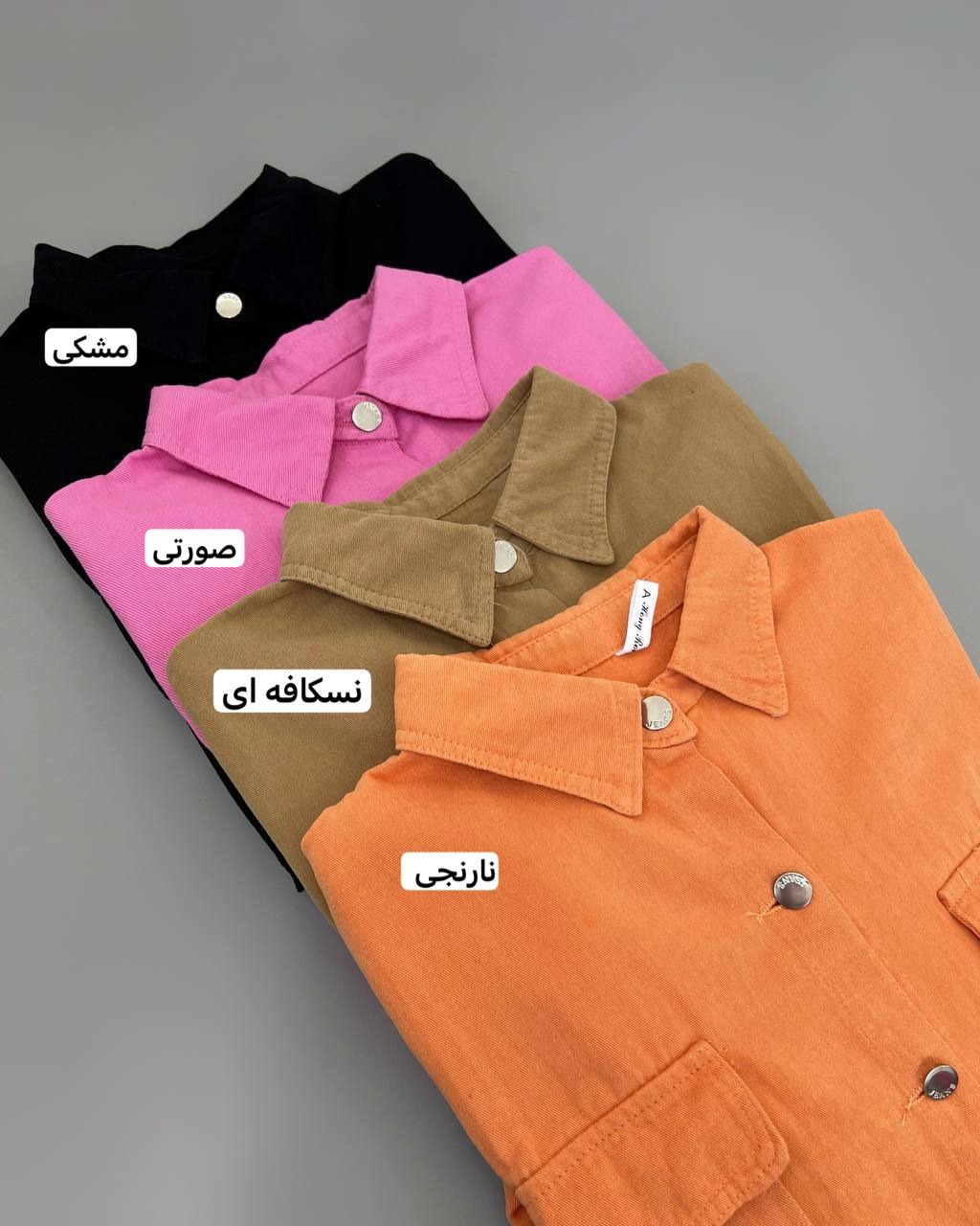 شومیز-کتان-جین-رنگی-کد-4577