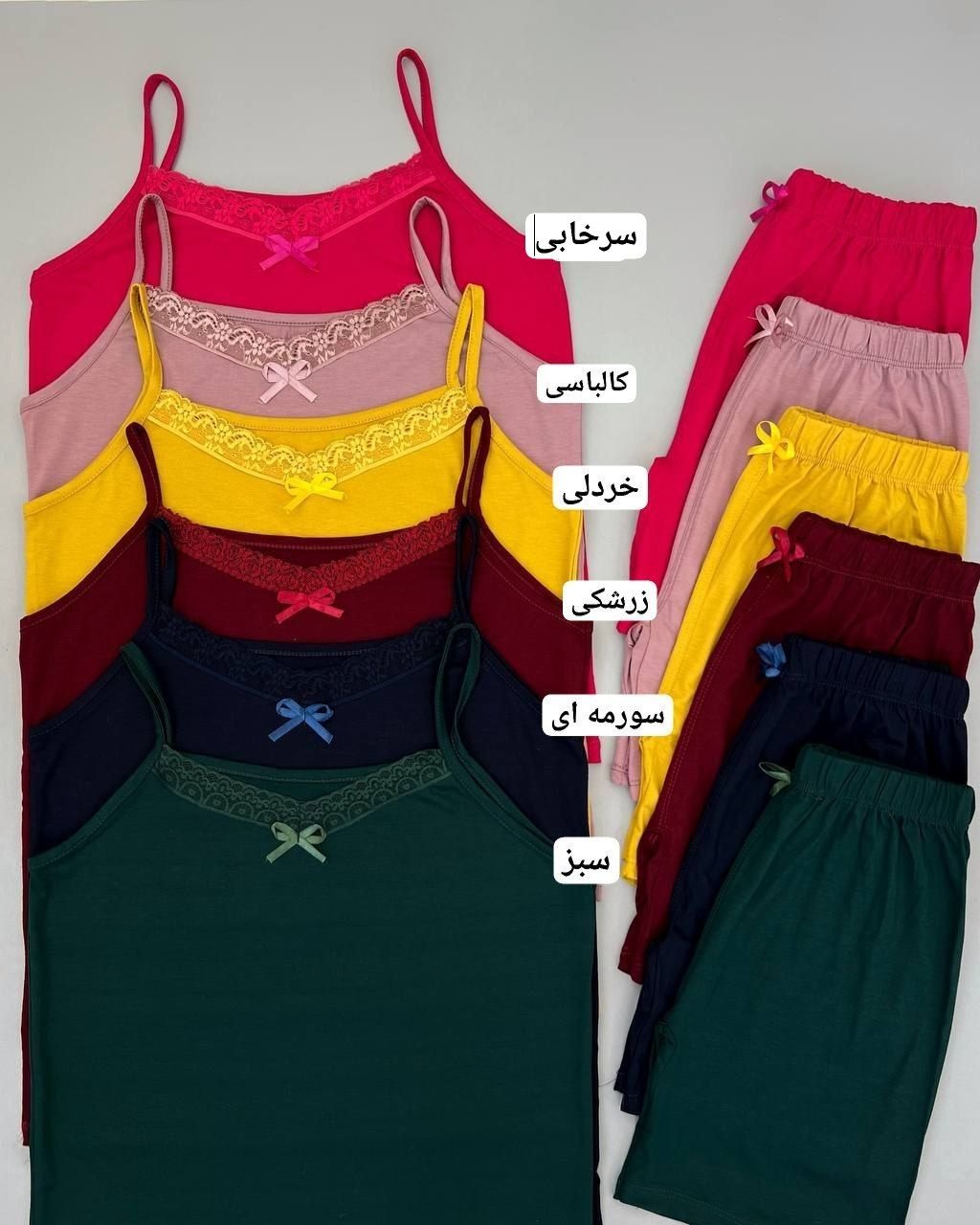 ست-تاپ-و-شلوارک-لبه-گیپور-کد-4747