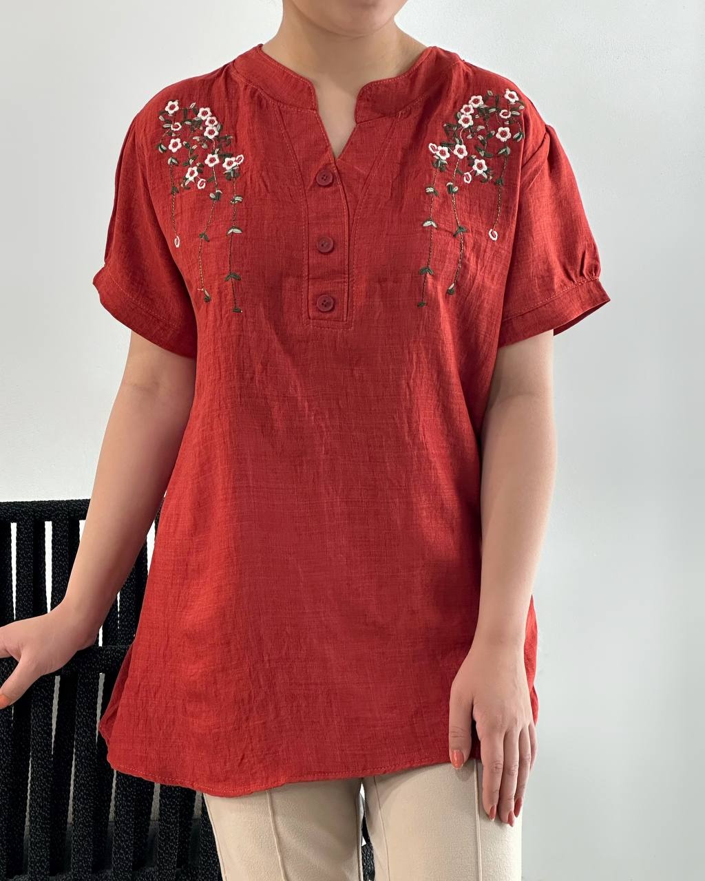 شومیز-شانتون-نخ-گلدوزی-کد-4746
