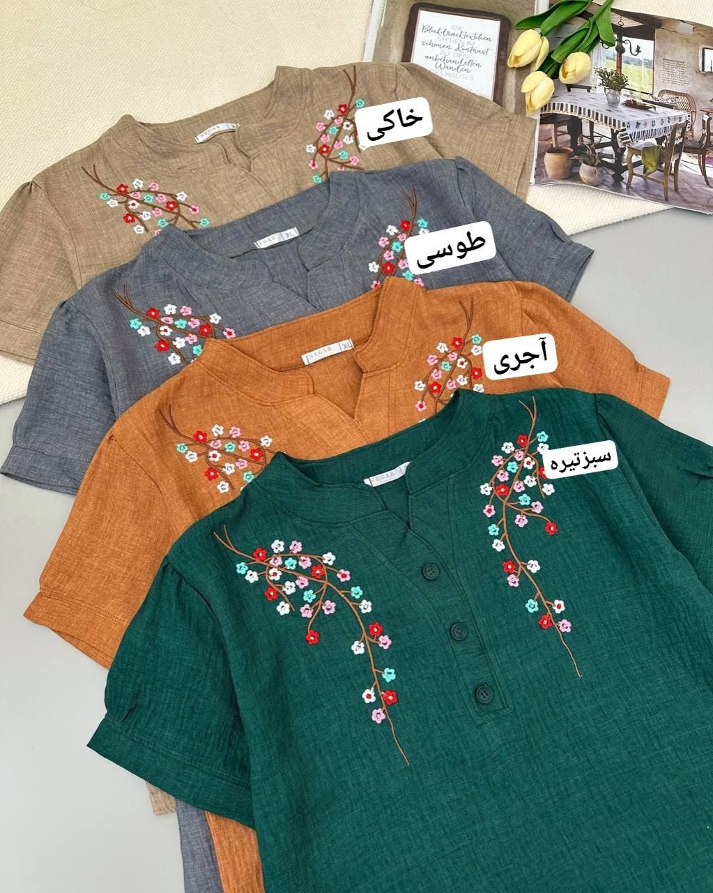 شومیز-شانتون-نخ-گلدوزی-کد-4900