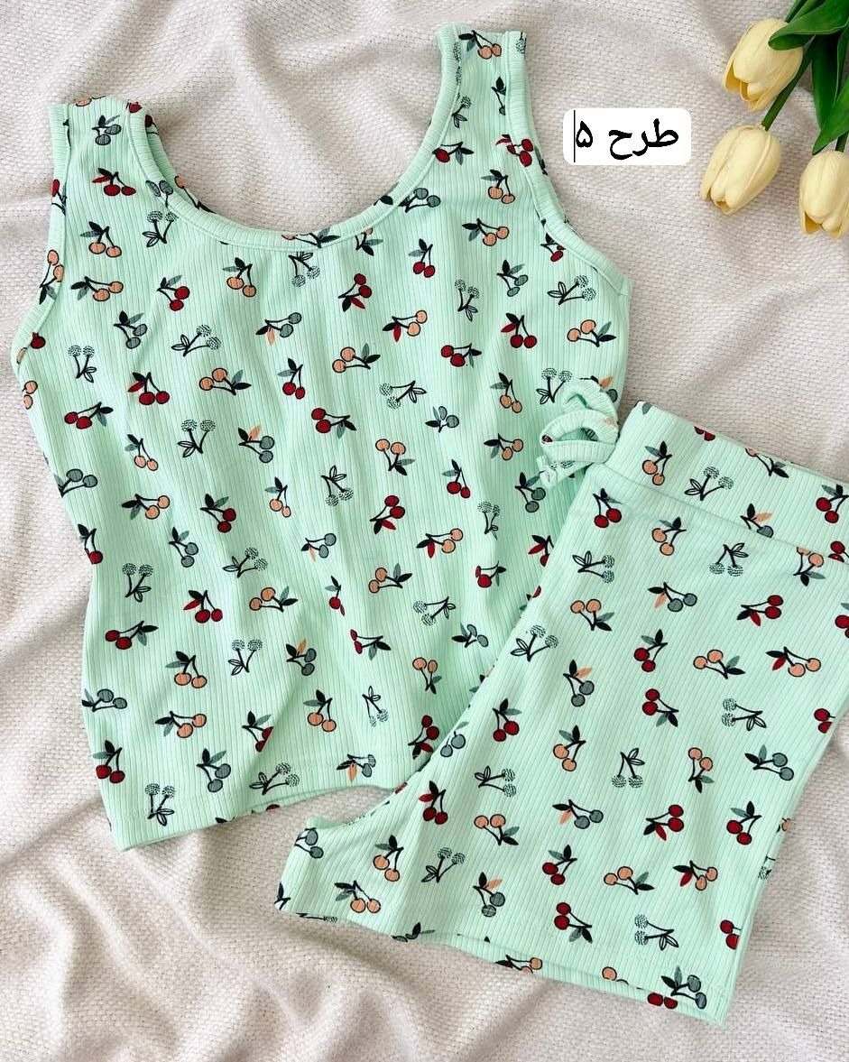 ست-کراپ-تاپ-و-شلوارک-کبریتی-کد-5058