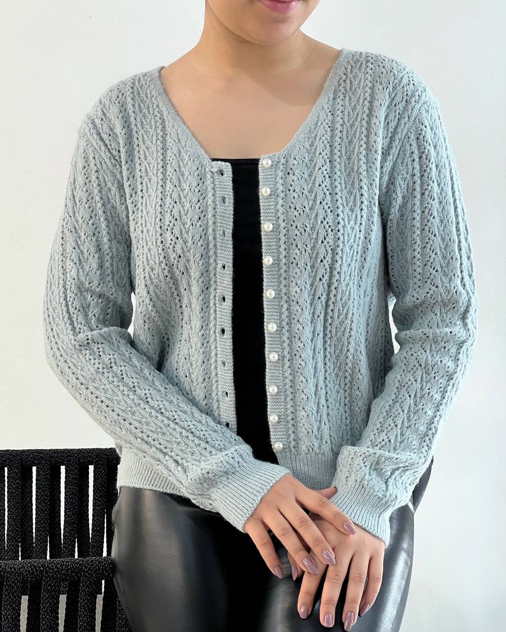 ژاکت-بافت-گل-برجسته-کد-5148