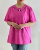 تیشرت-ساده-سرشانه-چین-گلدوزی-کد-4743